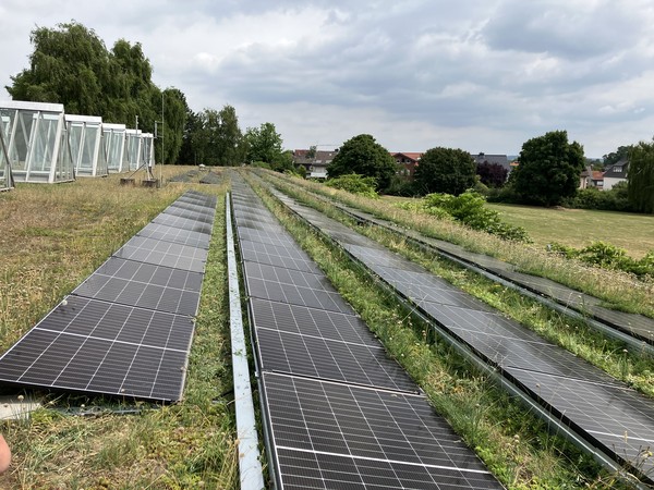 Das Foto zeigt die PV-Anlage