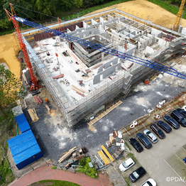 Drohnenaufnahme von der Baustelle