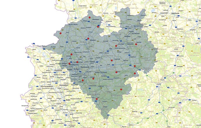 Übersichtskarte Forstflächen